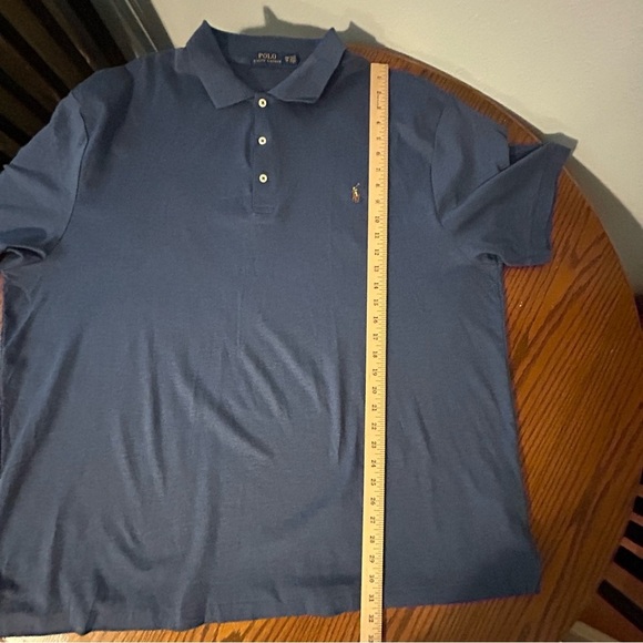 Polo Ralph Lauren Mens 3XB Soft Cotton Polo Shirt Blue Flesh Pony Logo - Picture 9 of 9